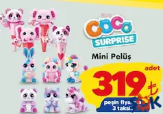 COCO SURPRİSE MİNİ PELUŞ fiyat ve kampanya bilgisi